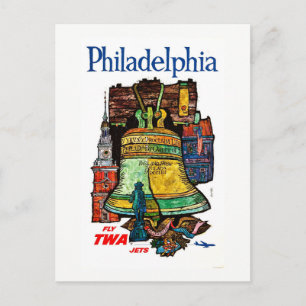 Carte Postale La Pennsylvanie vintage Philadelphie Liberty Bell