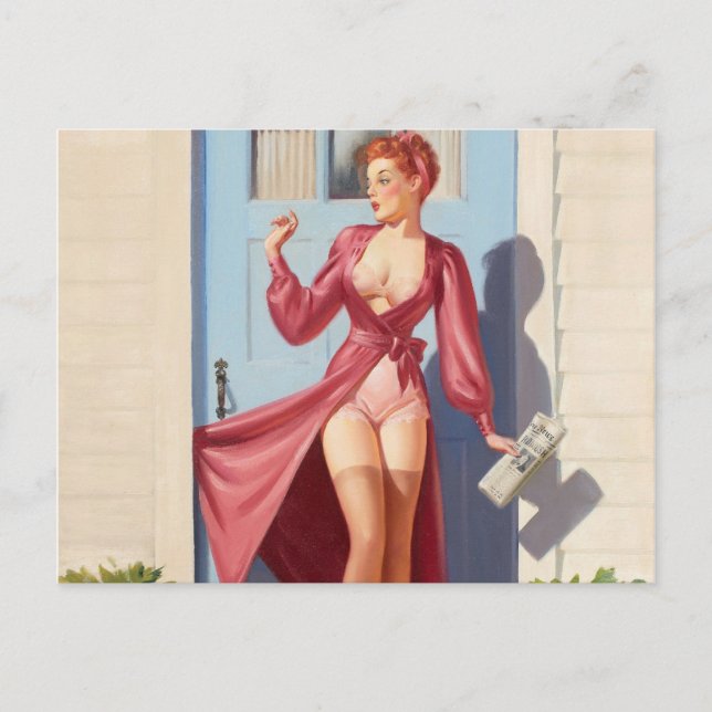 Carte Postale La petite fille du journal du matin (Devant)