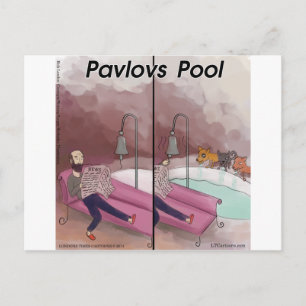 Carte Postale La Piscine de Pavlov, une bande dessinée drôle