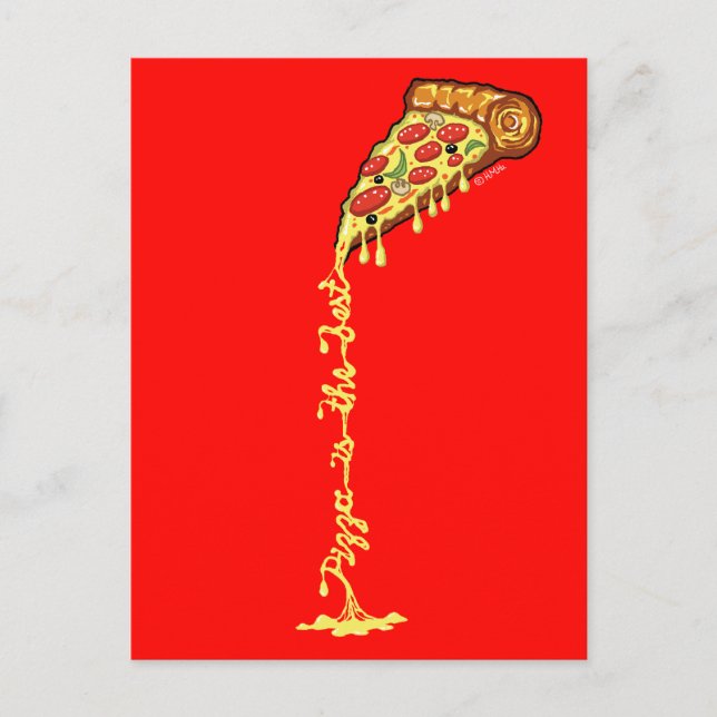 Carte Postale La pizza est la meilleure (Devant)
