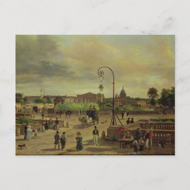 Carte Postale La Place de la Concorde en 1829 (Devant)