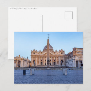Carte Postale La place Saint-Pierre à Vatican - Rome, Italie