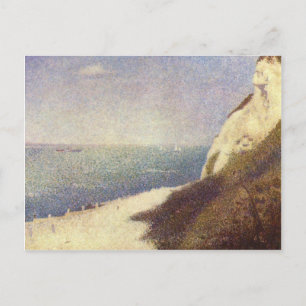 Carte Postale La plage de Honfleur par Georges Seurat