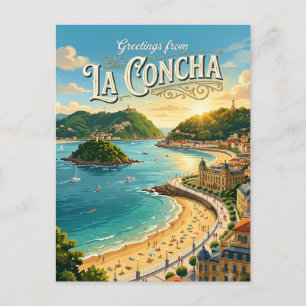 Carte Postale La plage de La Concha Espagne