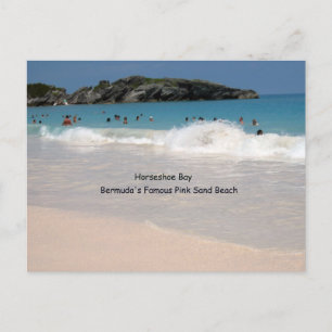 Carte Postale La plage de sable rose des Bermudes