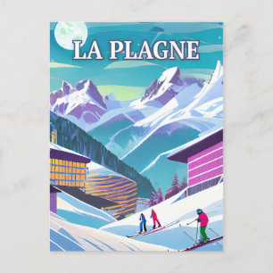 Carte Postale La Plagne : Aventures Alpines et Splendeur enneigé
