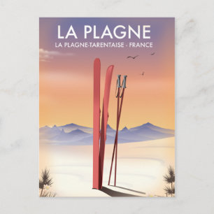 Carte Postale La Plagne, La Plagne-Tarentaise, poster de ski Fra