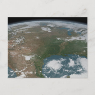 Carte Postale La Planète Panoramique Terre Et Les Etats-Unis. 2