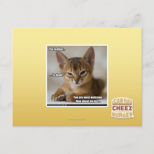 Carte Postale La plume est morte. (Devant)