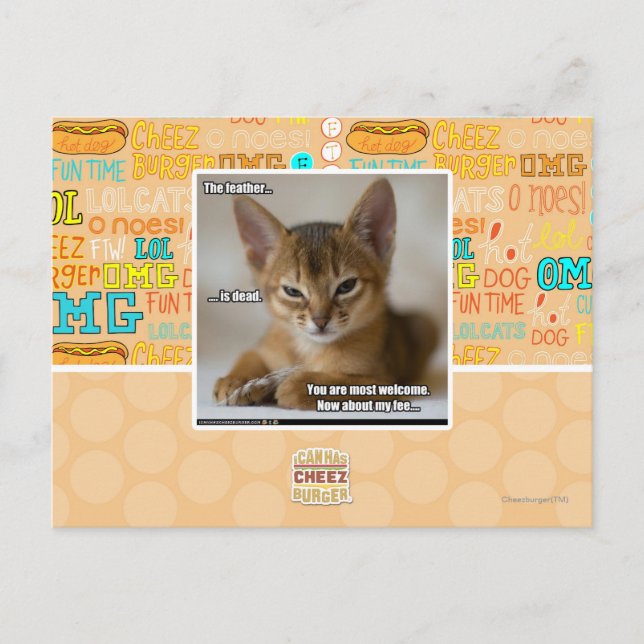 Carte Postale La plume est morte. (Devant)