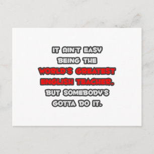 Carte Postale La plus grande blague d'enseignant anglais du mond
