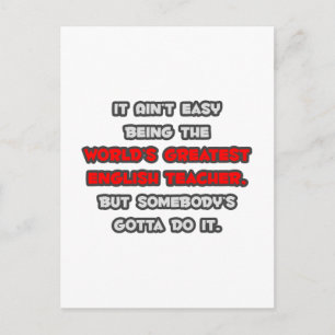 Carte Postale La plus grande blague d'enseignant anglais du mond