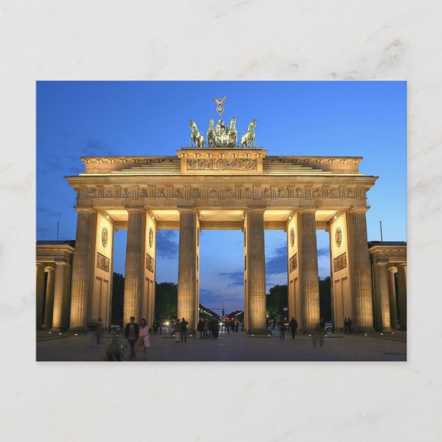 Carte postale La porte de Brandebourg à Berlin, Al (Devant)