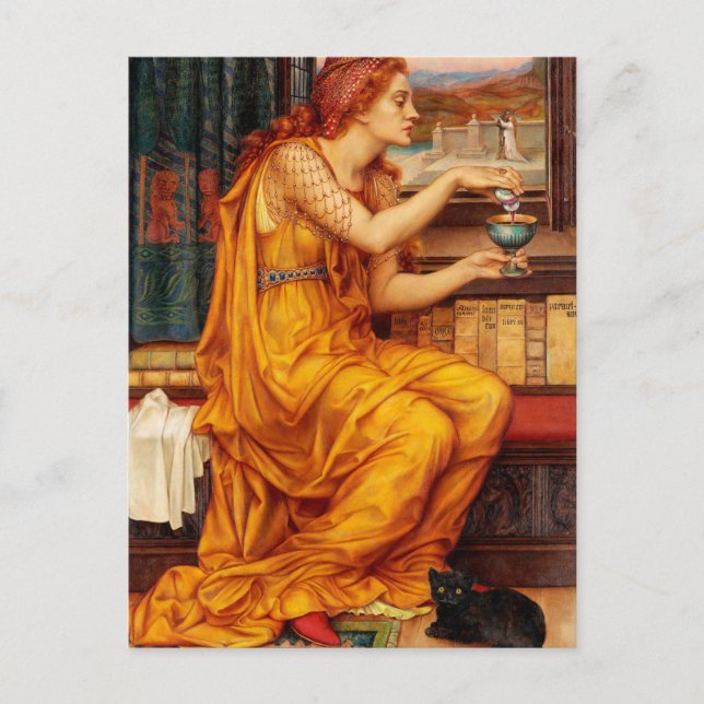 Carte Postale La Potion d'Amour - Peinture Evelyn De Morgan (Devant)