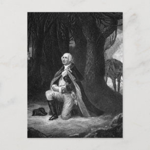 Carte Postale La prière à Valley Forge.  Image Gen_War