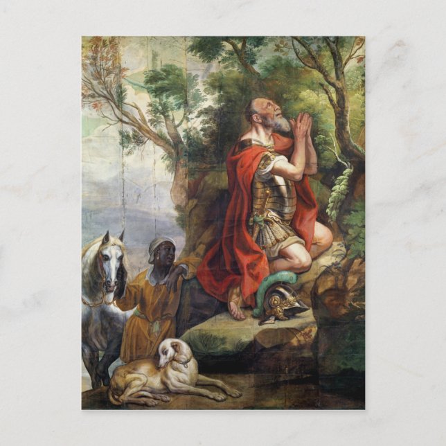 Carte Postale La prière de Gédéon, dessin pour une tapisserie (Devant)