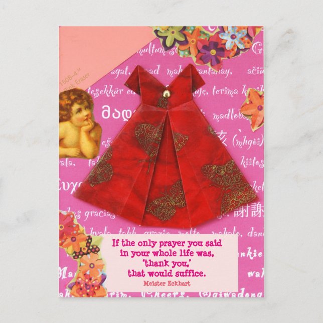 Carte Postale la prière de remerciement (Devant)