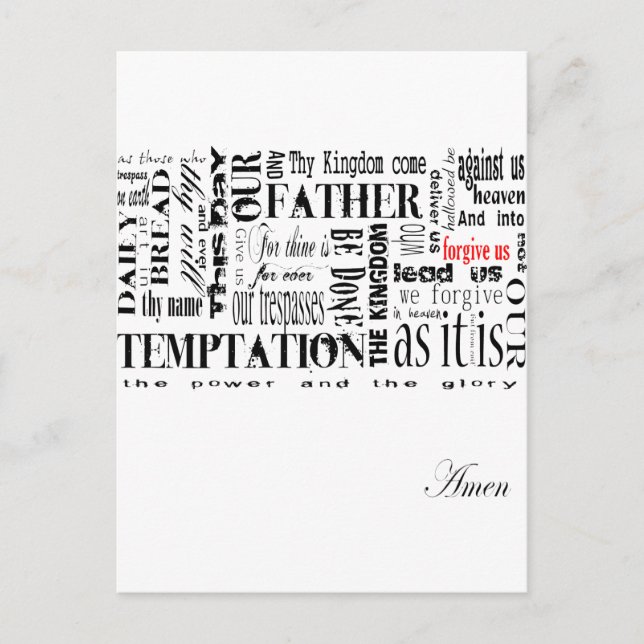 Carte Postale La prière des seigneurs (Devant)