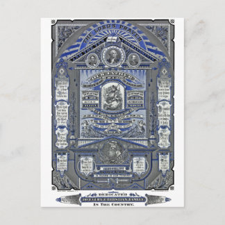 Carte Postale La prière du Seigneur Gravure vintage