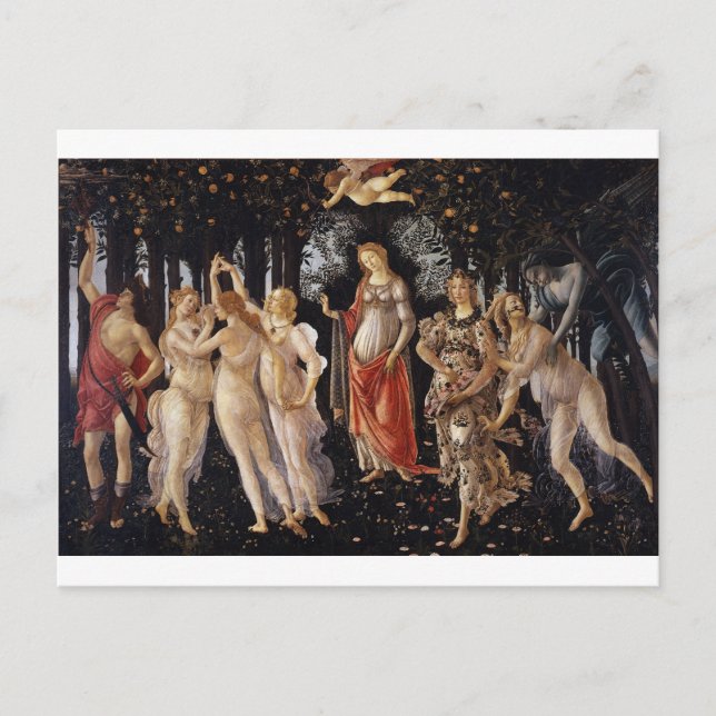 Carte Postale La Primavera (printemps) par Sandro Botticelli (Devant)