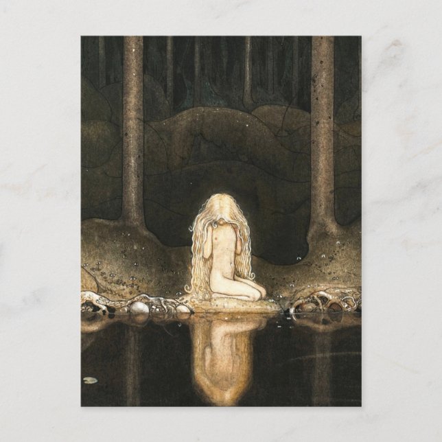 Carte Postale La princesse Tuvstarr contemple sa réflexion (Devant)