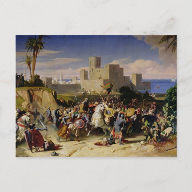 Carte Postale La prise de Beyrouth par les Croisés (Devant)