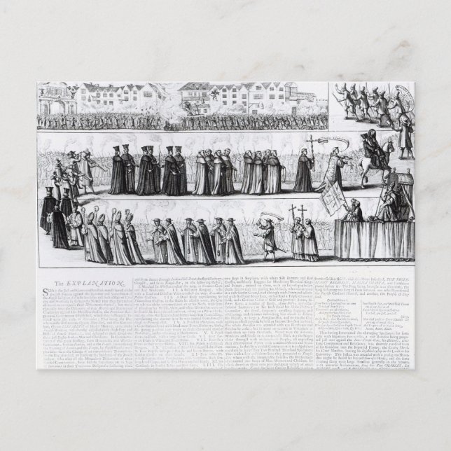 Carte Postale La Procession Moqueuse Solennelle (Devant)