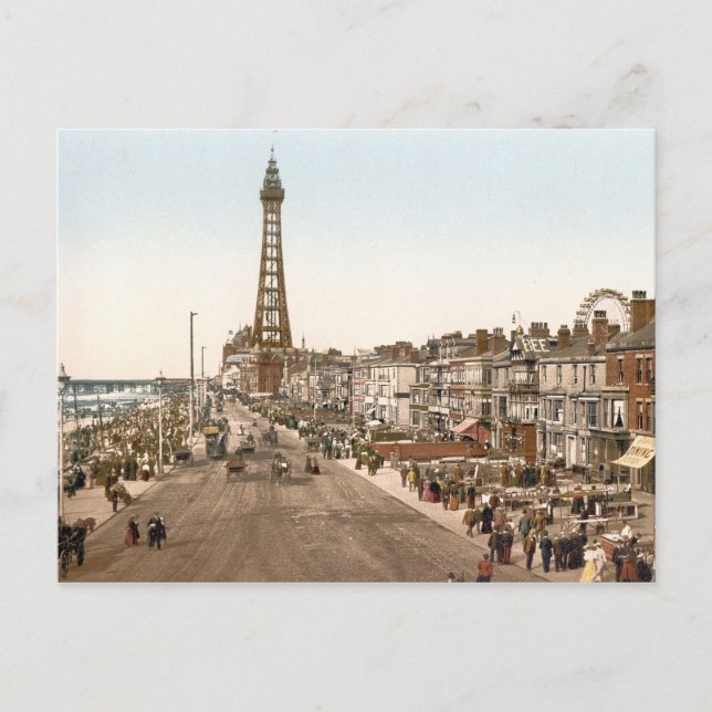 Carte Postale La Promenade, Blackpool, Angleterre (Devant)