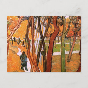 Carte Postale La Promenade : Feuilles mortes de Vincent van Gogh