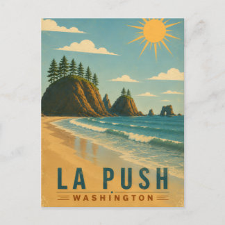 Carte Postale La Push, Baby! Affiches d'art de voyage côtiers vi