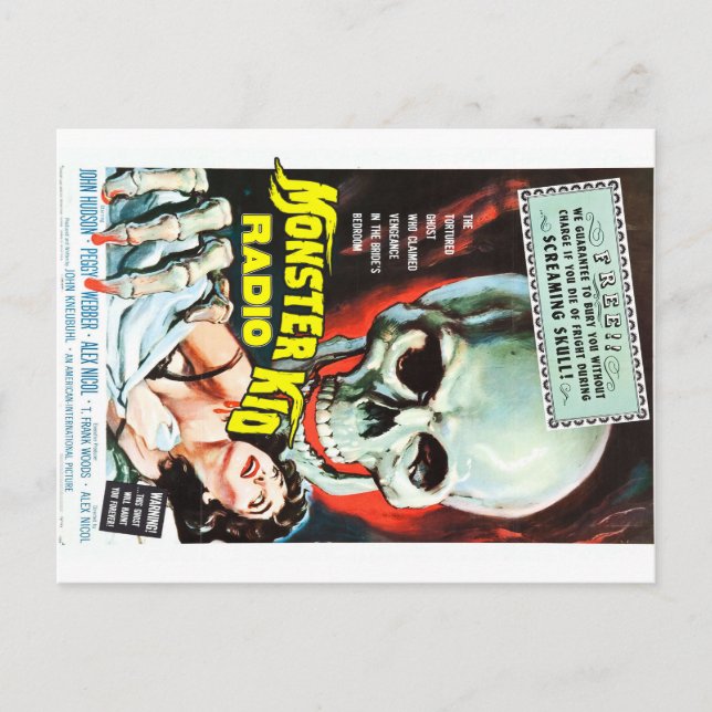Carte Postale La Radio Monster Kid Rencontre Le Crâne Qui Crie (Devant)