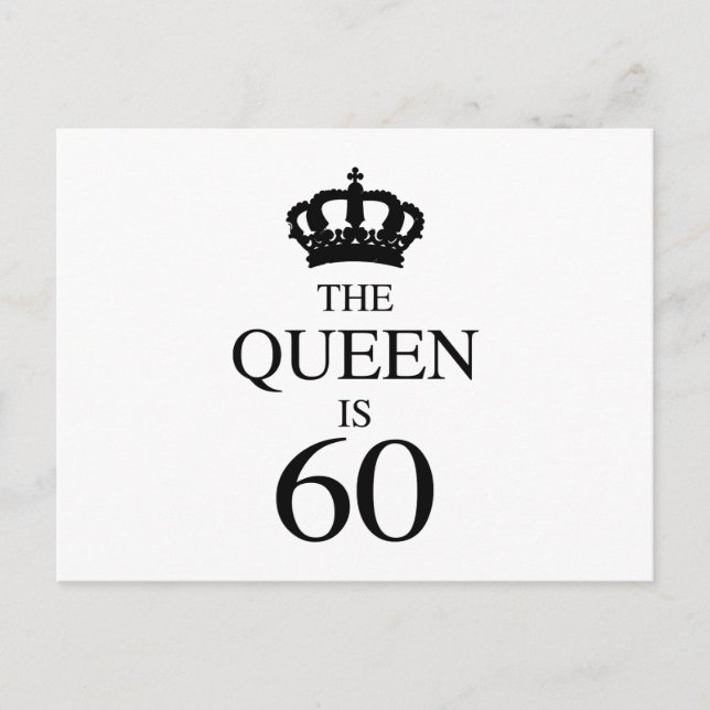 Carte Postale La Reine A 60 ans (Devant)