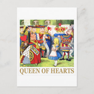 Carte Postale La Reine des Coeurs au pays des merveilles