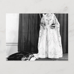 Carte Postale La reine Elizabeth II portait son couronnement