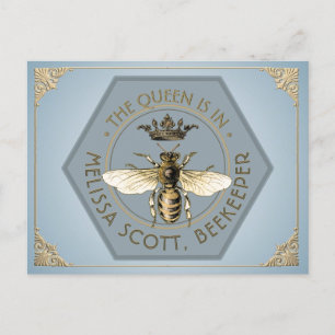 Carte Postale LA REINE EST DANS - Apiary Apiary Queen Bee