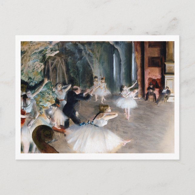 Carte Postale La répétition sur scène, Edgar Degas (Devant)