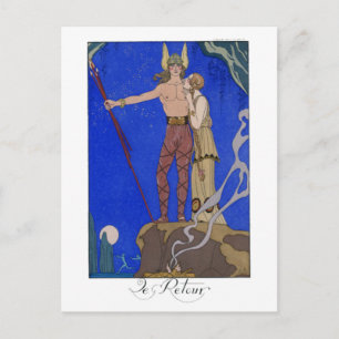 Carte Postale La Retour Plaque de mode par George Barbier