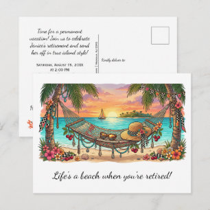Carte Postale La retraite, c'est la plage
