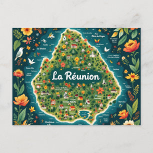 Carte postale La Réunion – Carte illustrée