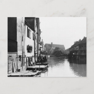 Carte Postale La rivière Gera à Erfurt, Thiringia, vers 1910