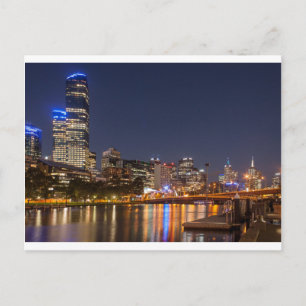 Carte Postale La rivière Melbourne' Yarra la nuit