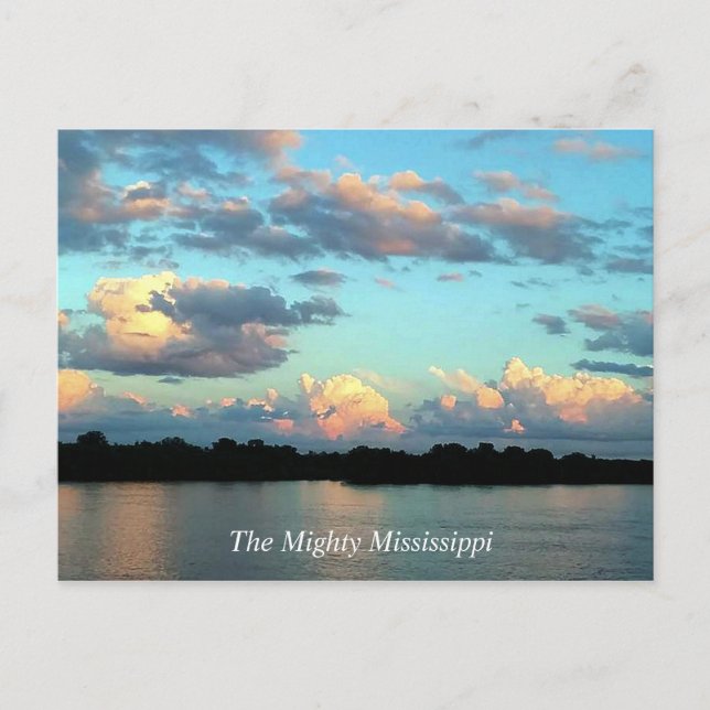 Carte Postale La rivière Mississippi avec le lever du soleil (Devant)