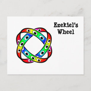 Carte Postale la roue d'Ezéchiel (vous pouvez changer les mots)
