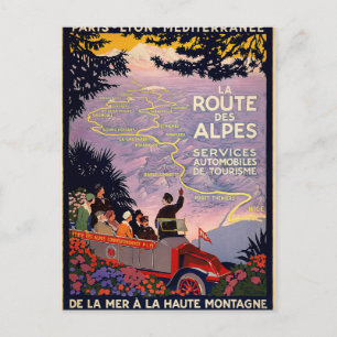 Carte Postale La route des Alpes