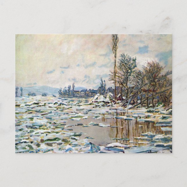 Carte Postale La rupture de la glace par Claude Monet (Devant)