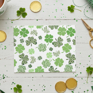 Carte Postale La Saint-Patrick Shamrock Minimaliste Simple