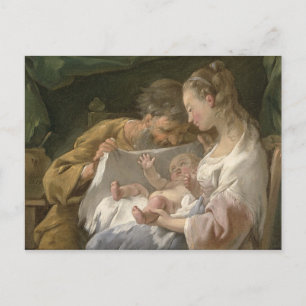 Carte Postale La Sainte Famille, 18ème siècle