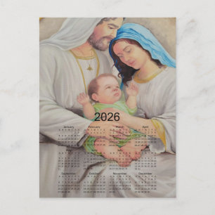 Carte Postale La Sainte Famille : Amour Divin Calendrier 2026