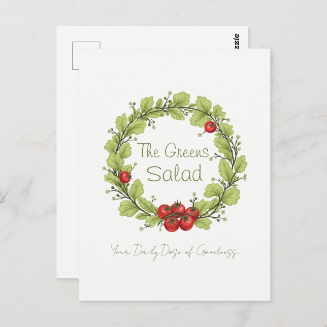 Carte Postale La salade des Verts (Devant / Derrière)