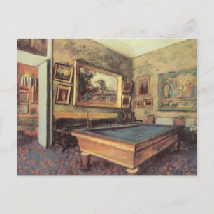 Carte Postale La salle de billard chez Menil Hubert par Edgar De